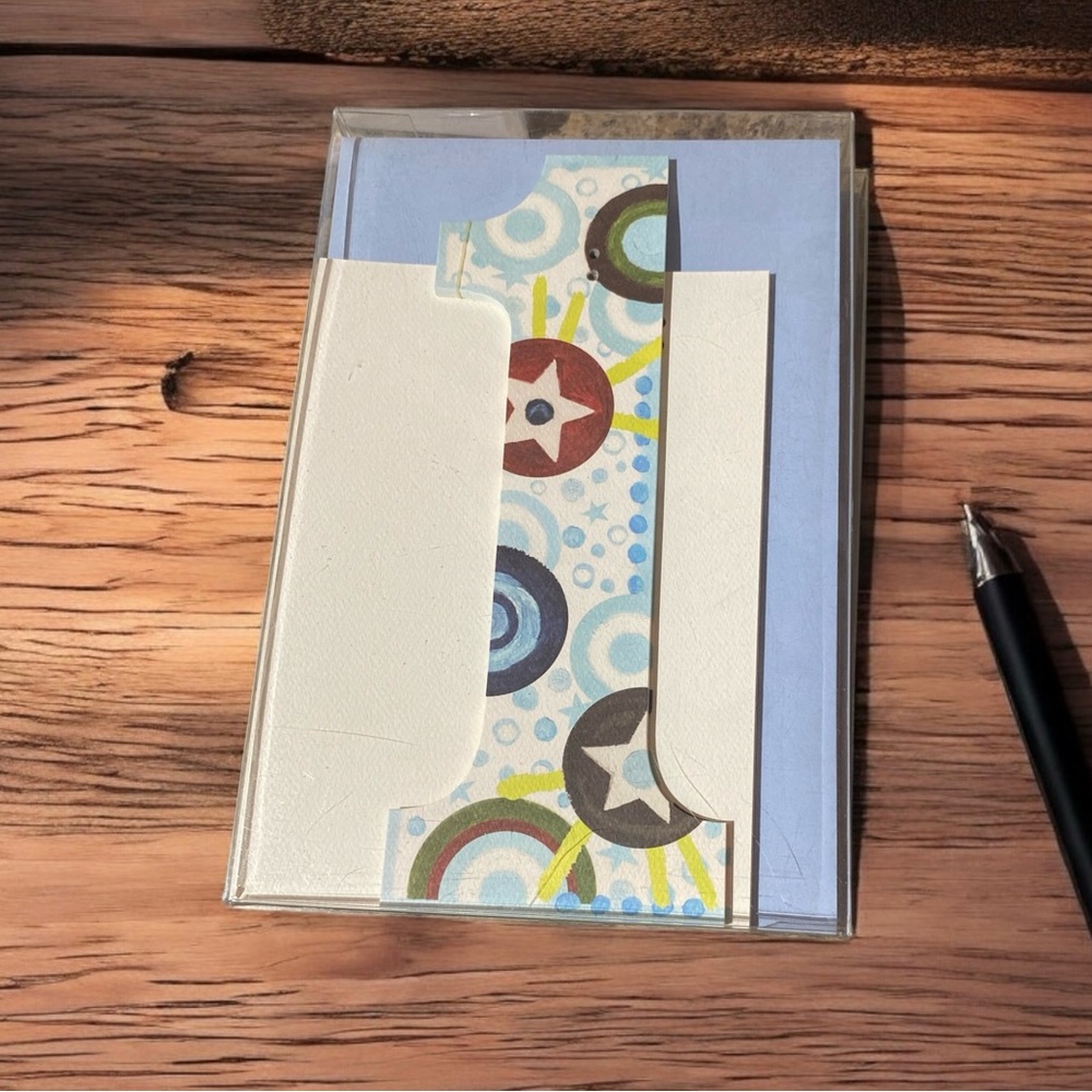 3/$18 New- Colorful First Birthday Invitations. 10 invitations per box.